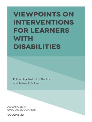 cover image of Advances in Special Education, Volume 33